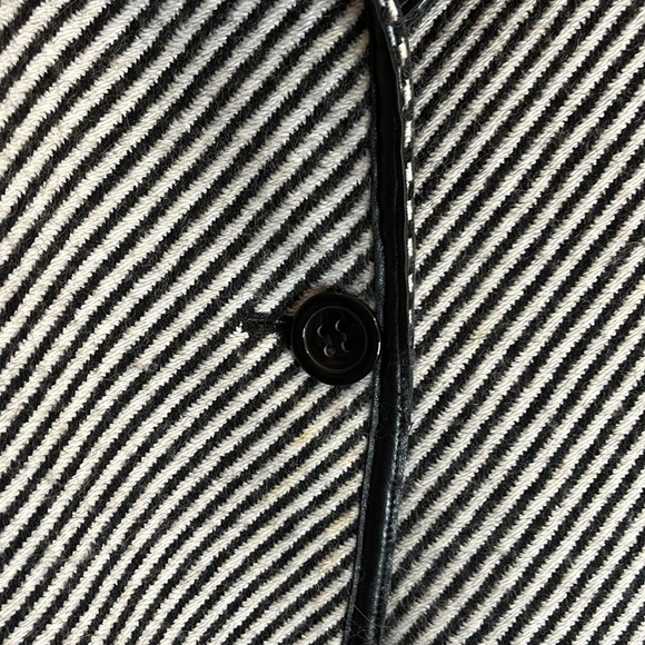 ❤️ Jones New York wool blend jacket leather trim one button women’s 12 - Picture 4 of 10